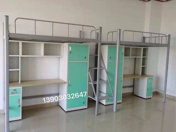 学生公寓床,大学公寓床定制,上床下桌,公寓床生产厂家